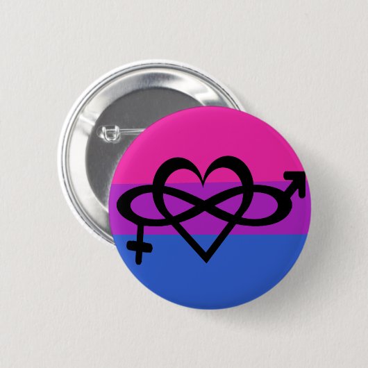 Bisexual Symbol Awareness Pride Button (Voorkant /achterkant)