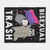 Bisexual Trash Gay Pride Rainbow LGBT Raccoon Fleece Deken (Voorkant (Horizontaal))