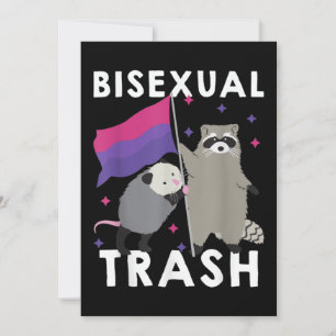 Bisexual Trash Gay Pride Rainbow LGBT Raccoon Kaart