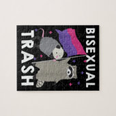 Bisexual Trash Gay Pride Rainbow LGBT Raccoon Legpuzzel (Horizontaal)
