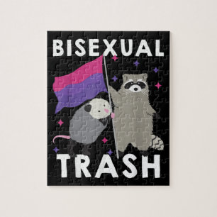 Bisexual Trash Gay Pride Rainbow LGBT Raccoon Legpuzzel