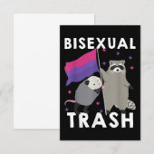 Bisexual Trash Gay Pride Rainbow LGBT Raccoon Notitiekaartje (Voorkant / Achterkant)