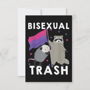 Bisexual Trash Gay Pride Rainbow LGBT Raccoon Notitiekaartje