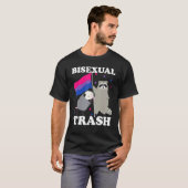 Bisexual Trash Gay Pride Rainbow Lgbt Raccoon Poss T-shirt (Voorkant volledig)