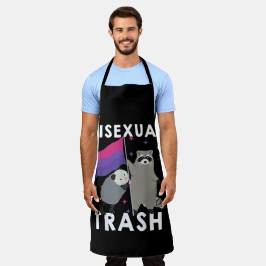 Bisexual Trash Gay Pride Rainbow LGBT Raccoon Schort (Gedragen)