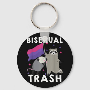 Bisexual Trash Gay Pride Rainbow LGBT Raccoon Sleutelhanger
