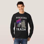Bisexual Trash Gay Pride Rainbow LGBT Raccoon T-shirt (Voorkant volledig)