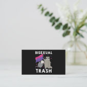 Bisexual Trash Gay Pride Rainbow LGBT Raccoon Visitekaartje (Staand voorkant)