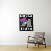 Bisexual Trash Gay Pride Rainbow LGBT Raccoon Wandkleed (In situ)