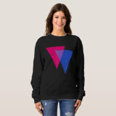Bisexual Triangle Lgbtq Pride Parade Grungy Bi Pri Trui (Voorkant volledig)
