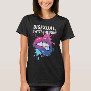 Bisexual Twice the Fun Rainbow Pride Bisexuality L T-shirt