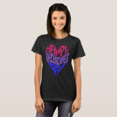 Bisexual Valentine's Day Bi Pride LGBTQ LGBT Heart T-shirt (Voorkant volledig)