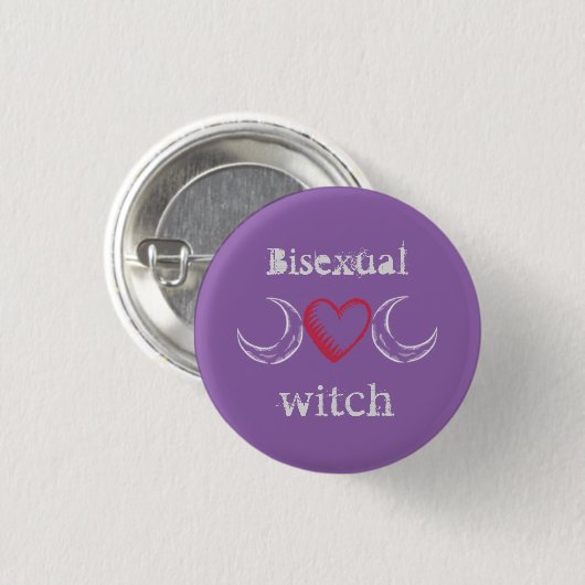 Bisexual witch badge / ronde button 3,2 cm (Voorkant /achterkant)