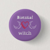 Bisexual witch badge / ronde button 3,2 cm (Voorkant)