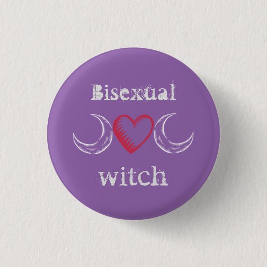 Bisexual witch badge / ronde button 3,2 cm (Voorkant)