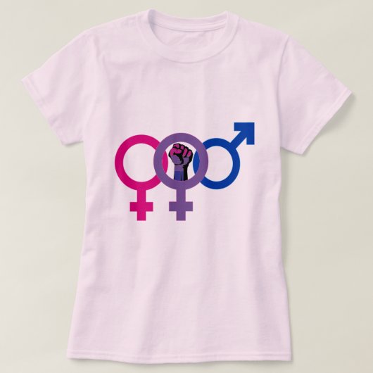 Bisexual Woman Power LGBT T-shirt (Design voorkant)