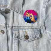 Bisexual Woman Pride Ronde Button 5,7 Cm (In situ)
