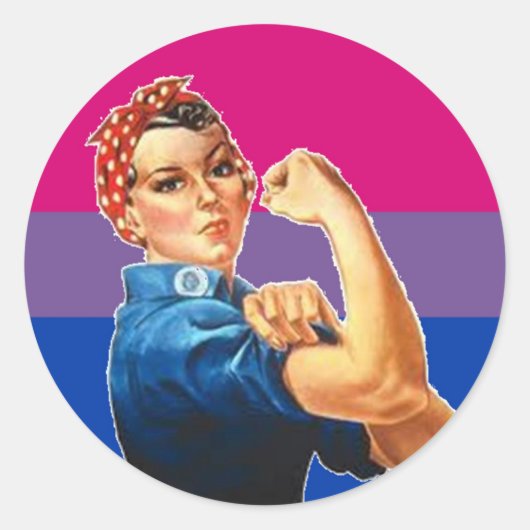 Bisexual Woman Pride Ronde Sticker (Voorkant)
