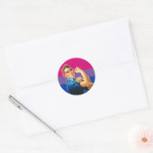 Bisexual Woman Pride Ronde Sticker (Envelop)