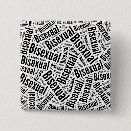 BISEXUAL WORD PATROON - (2).png Vierkante Button 5,1 Cm (Voorkant)