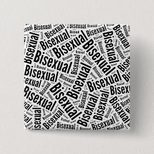 BISEXUAL WORD PATROON - (2).png Vierkante Button 5,1 Cm