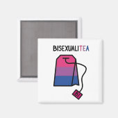 BisexualiTEA BI Pride Flag Biseksuele Thee Magneet (Voorkant / Achterkant)