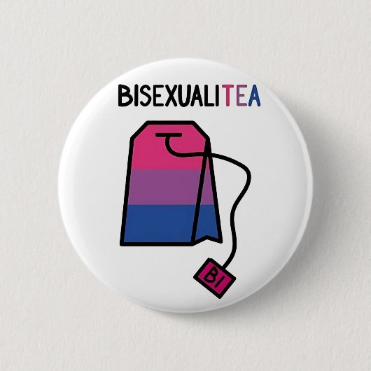 BisexualiTEA BI Pride Flag Biseksuele Thee Ronde Button 5,7 Cm (Voorkant)