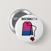 BisexualiTEA BI Pride Flag Biseksuele Thee Ronde Button 5,7 Cm (Voorkant /achterkant)