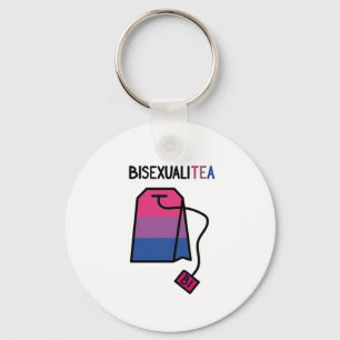 BisexualiTEA BI Pride Flag Biseksuele Thee Sleutelhanger
