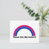 Bisexualiteit Briefkaart van de regenboogpride (Staand voorkant)