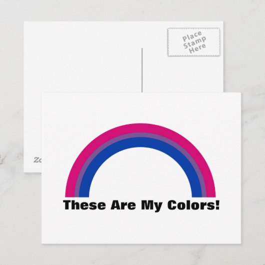 Bisexualiteit Briefkaart van de regenboogpride (Voorkant / Achterkant)
