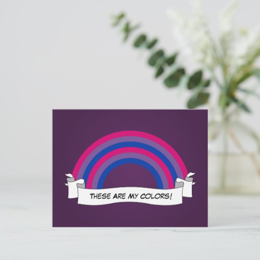 Bisexualiteit Briefkaart van de regenboogpride (Staand voorkant)