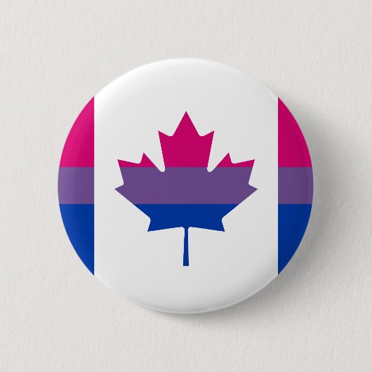 Bisexualiteit Button van Canadese pridevlag (Voorkant)