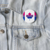 Bisexualiteit Button van Canadese pridevlag (In situ)