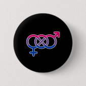 Bisexualiteit Geslachtssymbool Ronde Button 5,7 Cm (Voorkant)