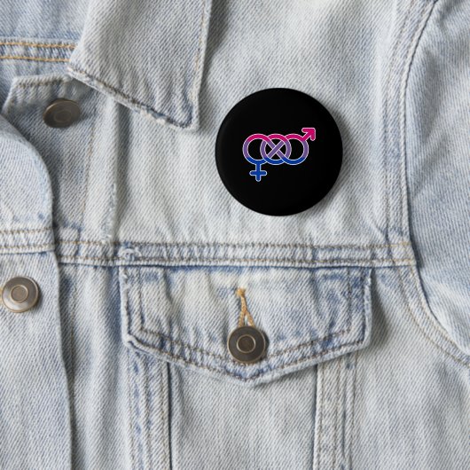 Bisexualiteit Geslachtssymbool Ronde Button 5,7 Cm (In situ)