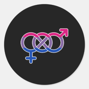 Bisexualiteit Geslachtssymbool Ronde Sticker