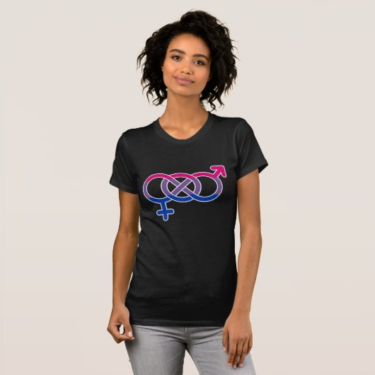 Bisexualiteit Geslachtssymbool T-shirt (Voorkant volledig)