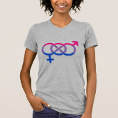 Bisexualiteit Geslachtssymbool T-shirt (Voorkant)