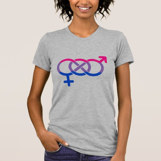 Bisexualiteit Geslachtssymbool T-shirt (Voorkant)