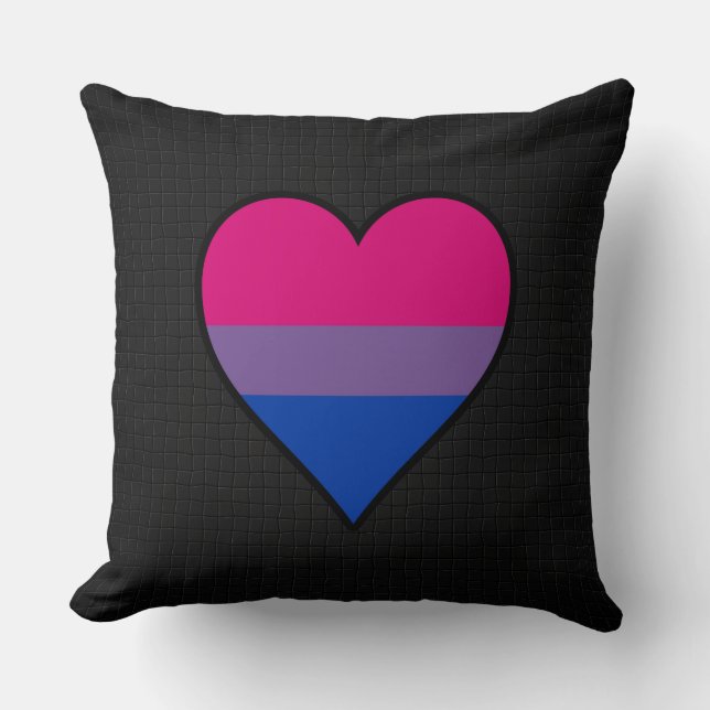 Bisexualiteit Pride-hartkussen Kussen (Voorkant)