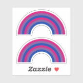 Bisexualiteit Pride Rainbow Sticker (Vel)