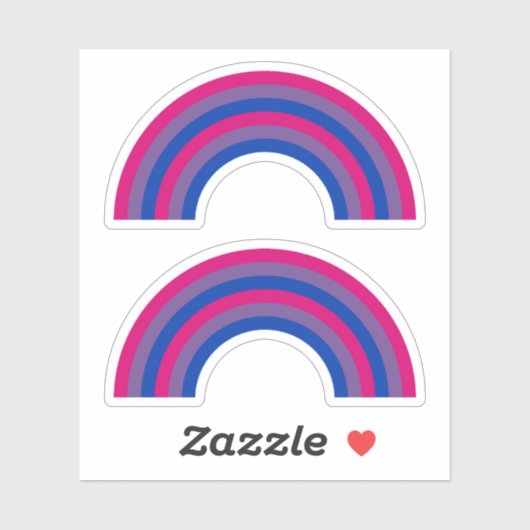 Bisexualiteit Pride Rainbow Sticker (Vel)