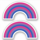 Bisexualiteit Pride Rainbow Sticker (Voorkant)