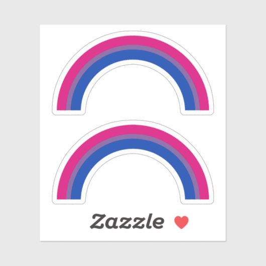 Bisexualiteit Pride Rainbow Sticker (Vel)