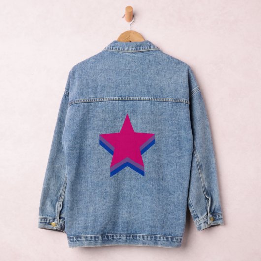 Bisexualiteit pride sterren denim jacket (Hangar)