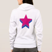 Bisexualiteit pride sterren hoodie (Achterkant)
