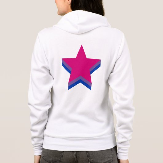 Bisexualiteit pride sterren hoodie (Achterkant)