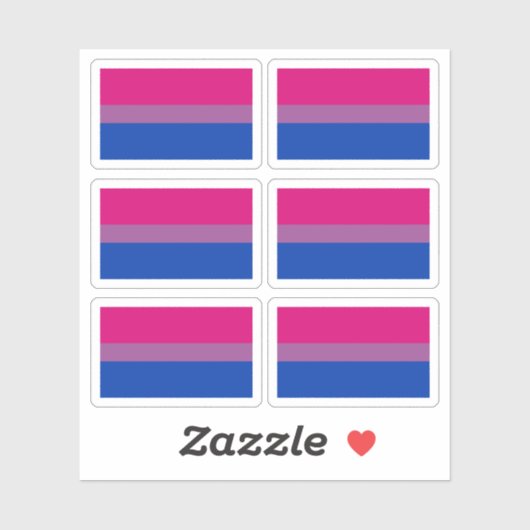 Bisexualiteit Pride vlag Sticker (Vel)