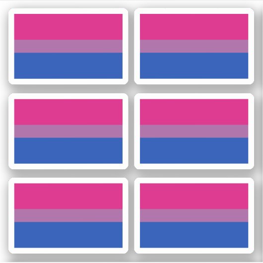 Bisexualiteit Pride vlag Sticker (Voorkant)